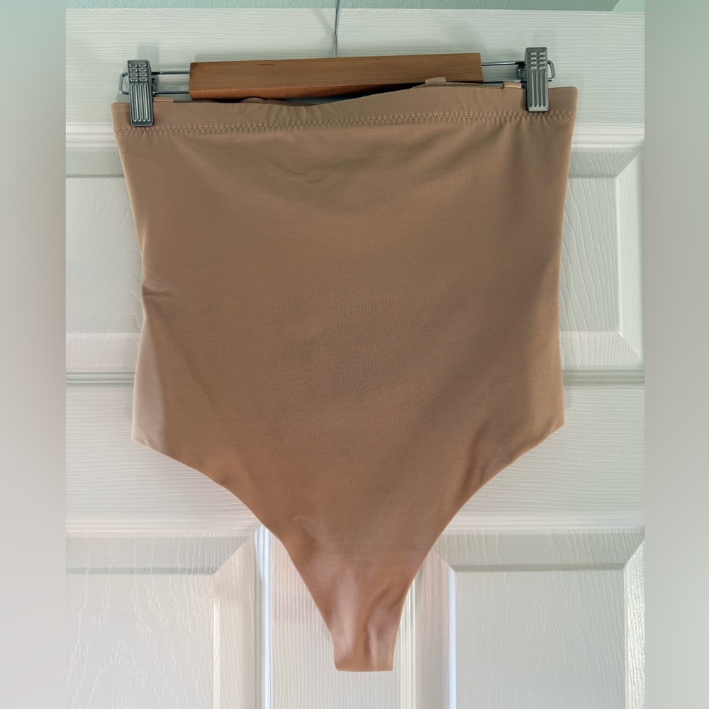 Honeylove High-Waist Shaping Thong in Beige